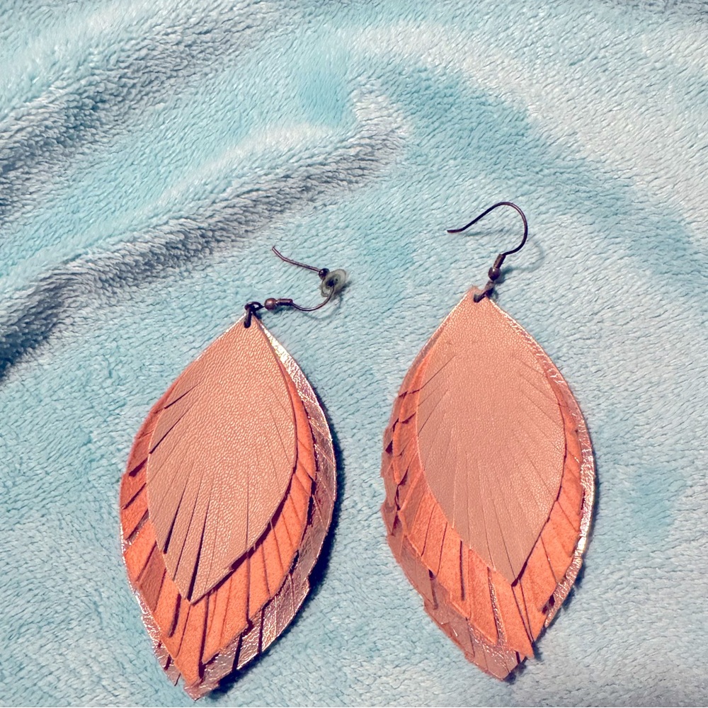 Noonday Collection feather earrings